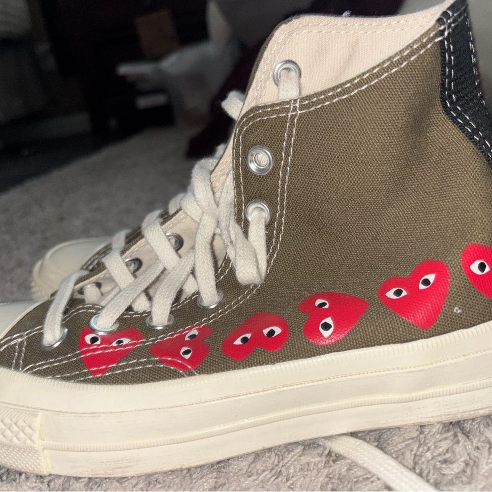 Converse Play High-Tops with Red Heart